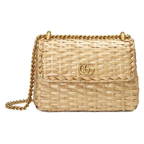 wicker mini shoulder bag gucci|Gucci wicker bag small.